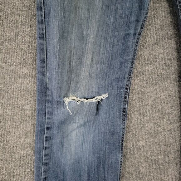 DIESEL SAFADO Slim Straight Button Fly Denim Blue Jeans SIZE 32x32 ACTUAL 33x32 - Picture 8 of 15